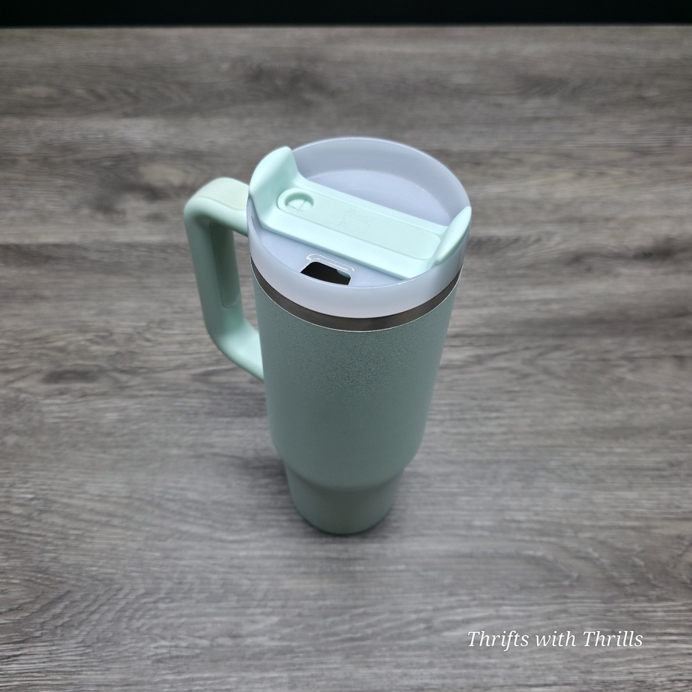 Stanley Quencher H2.0 FlowState 30oz Tumbler Mint Green Stainless Steel with Lid - Picture 7 of 16